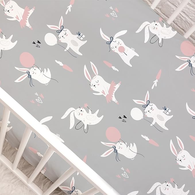 Nap Mat Sheet 47"x24", 3 Pack Dinosaur Baby Crib Sheets Fitted Elastic Corners, Preschool Day Care Rest Mat Cover, Soft Breathable - Compatible with Regalo My Cot, Joovy Travel Cot