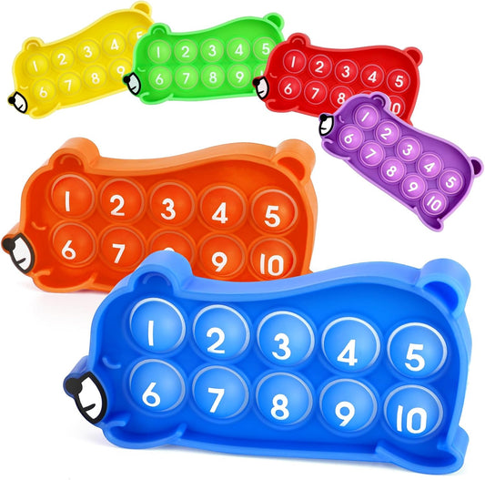 Ten-Frame Counting Toys,Math Manipulative for Elementary,Number Math Games, Montessori Educational Toy for Preschool Kindergarten Classroom Learning Activities Kids 3 4 5 Year Old