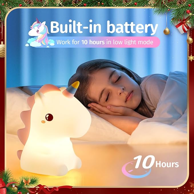 One Fire 【Unicorns Gifts for Girls】 Unicorn Night Light for Kids, 16 Colors & Remote Control Baby Night Light, Rechargeable Unicorn Lamp Girls Night Light, Cute Gifts for Kids Gifts Teen Girl Gifts