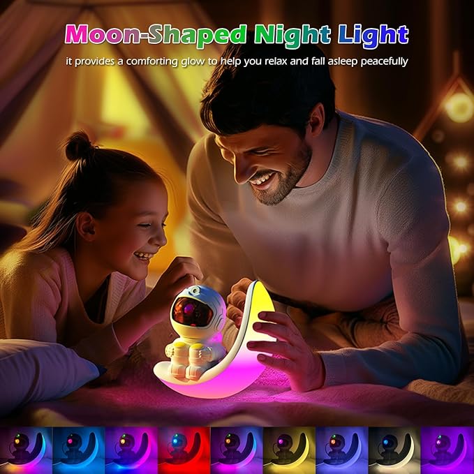 Galaxy Projector - Astronaut Galaxy Projector with Built In Speaker, Remote Star Projector for Bedroom & Ceiling, Night Light for Kids, Adults, Party/Room Decor, Christmas/Birthday Gift