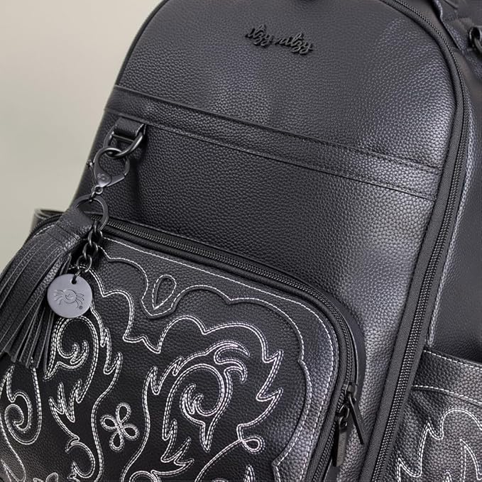 Itzy Ritzy Diaper Bag Backpack – Large Capacity Boss Plus Baby Backpack Diaper Bag Featuring 19 Pockets, Changing Pad, Stroller Clips, and Comfortable Straps (Outlaw)