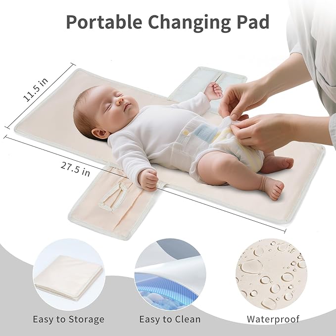 CEI-CEI Neoprene Diaper Bag Backpack with Changing Pad, Large Newborn Baby Maternity Bags Travel Tote with Insulated Pockets (Black)