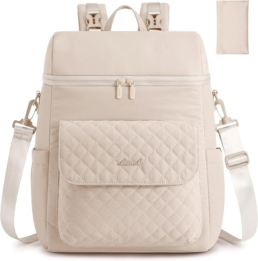 LOVEVOOK Diaper Bag Backpack, 3 in 1 Baby Bag with Changing Pad & Detachable Straps, Large Diaper Backpack for Mom Dad with Stroller Buckles