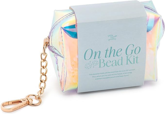 Little Words Project On The Go Bead Kit, DIY Bracelet Making Kit, Includes Colorful Beads, Letter Blocks and Zipper Pouch, Fun & Creative Gift for All Ages, Create Custom Bracelets