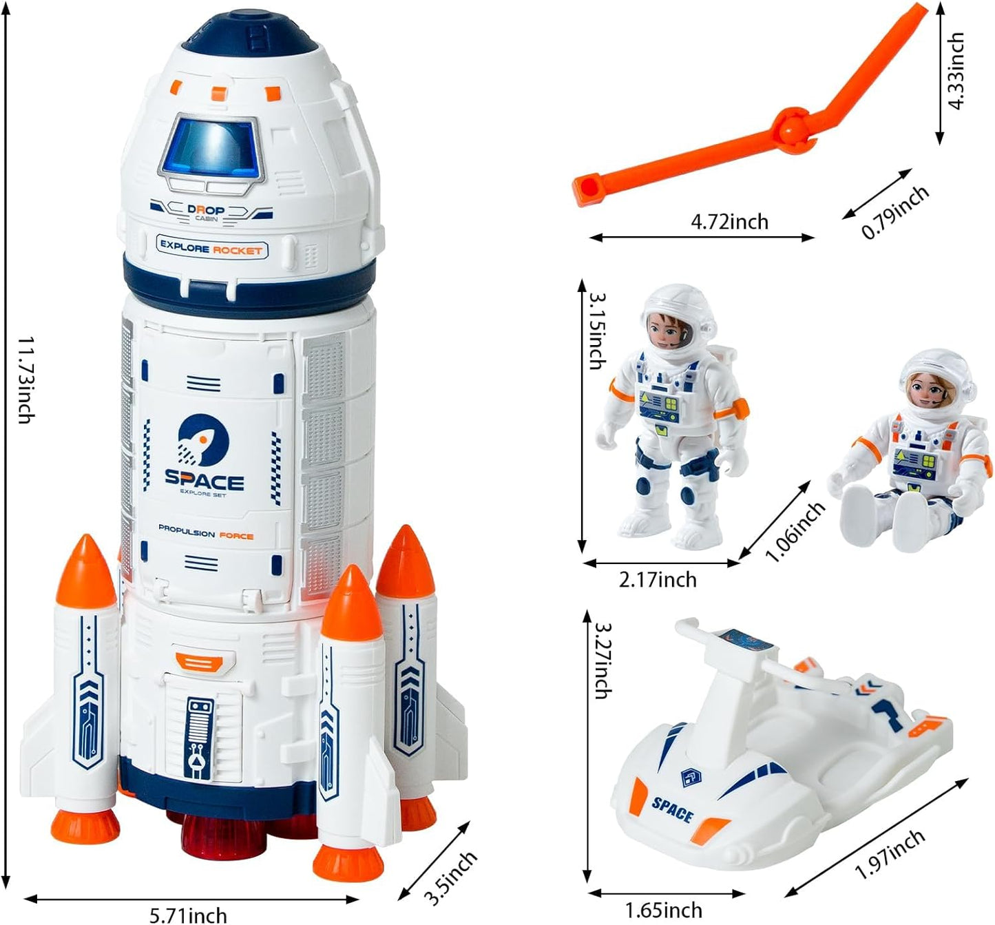 Concentration, Focus Rocket Toys, Rocket Ship ToyEducational, Concentration, Learning, Rocket FunSpace Gifts Toy, for Space Exploration, Knowledge - Toys 3-8