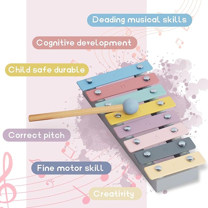 Kids Xylophone Musical Toy with Child Safe Mallets - Educational Instrument for Toddlers