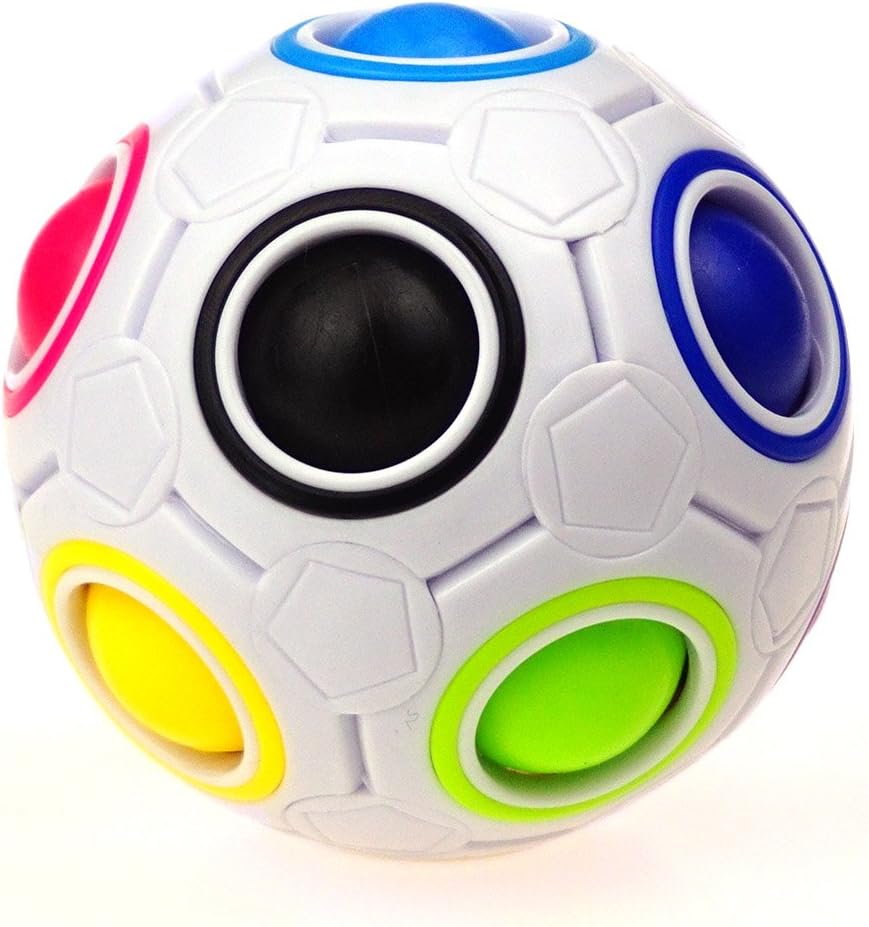 CuberSpeed Rainbow Ball Magic Cube Fidget Toy Puzzle Magic Rainbow Ball Puzzle Fun Fidget