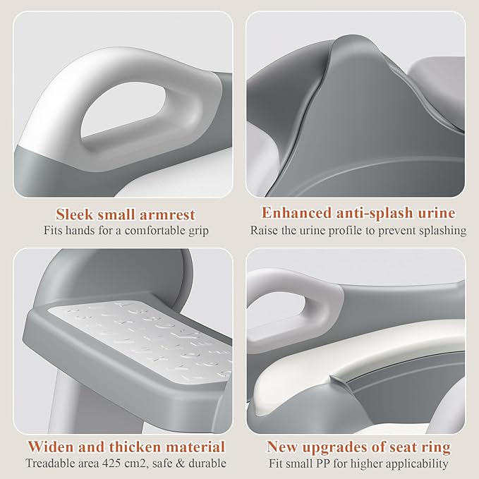 Potty Training Seat, Toddler Toilet Seat for Little Boys Girls, Potty Training Toilet with Urinals, Toddler Step Stool Ladder and Splash Guard