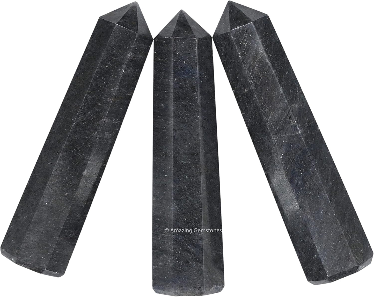 Amazing Gemstone Blue Aventurine Crystal Towers ~ Natural Healing Crystal Point Obelisk for Reiki Healing and Crystal Grid (3- Inch)