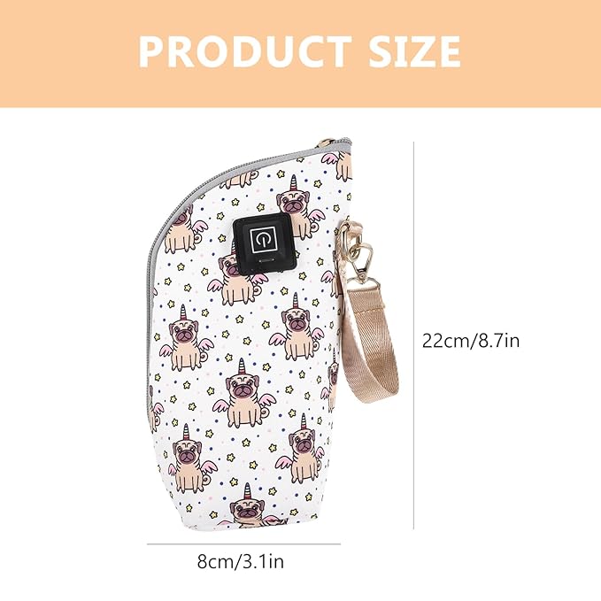 Healifty Bottle Warmer 3 Temperature Levels Portable Bottle Heater Compact Milk Warmer Cover