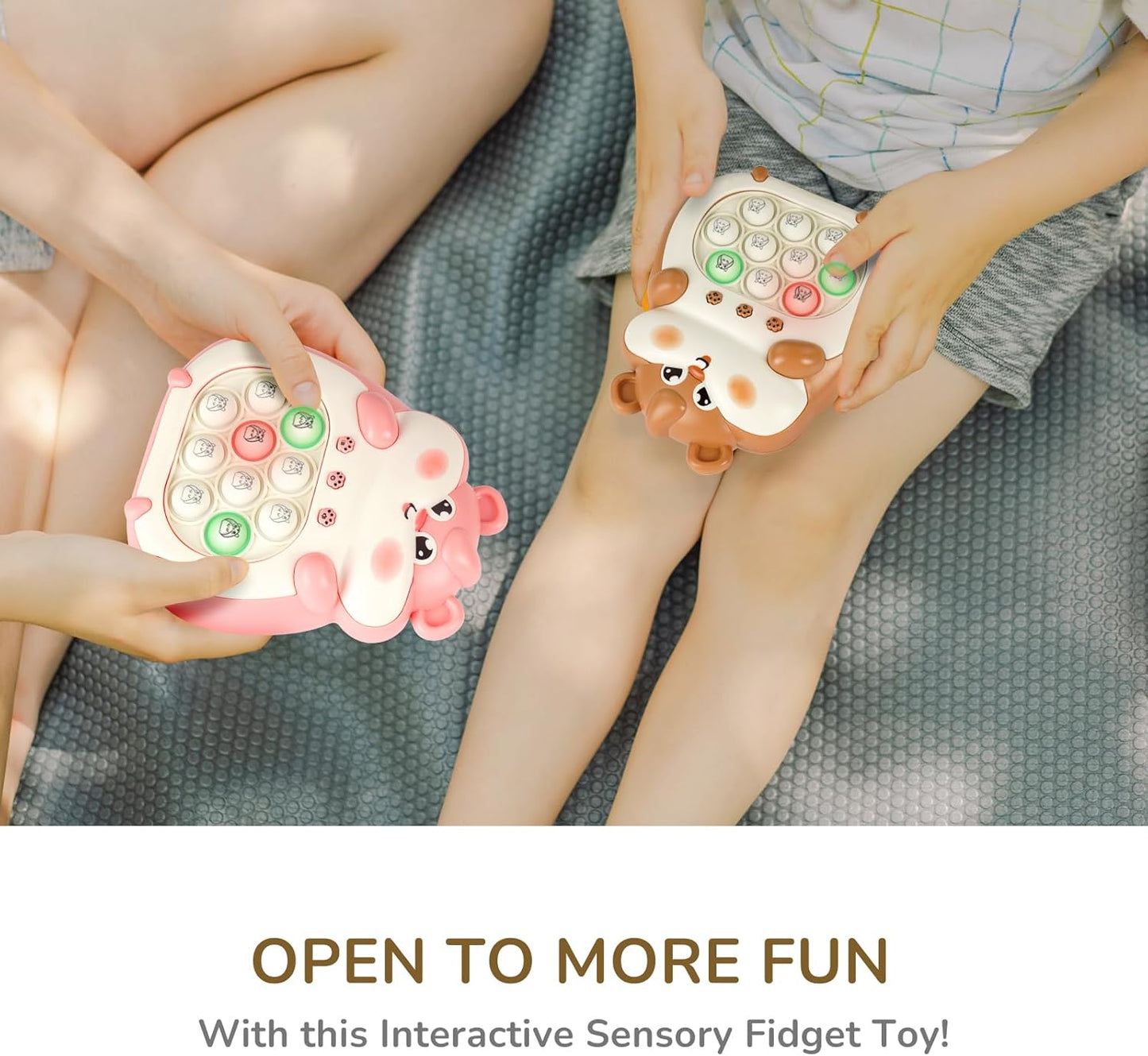 Fast Push Game, Stocking Stuffers for Kids 8-12, Fidget Toys for Kids, Fast Push Bubble Game, Pop Game It Light Up Fidget Sensory Toys, Christmas Birthday Gifts for 3 4 5 6 7 8 9 Year Old Girls Boys