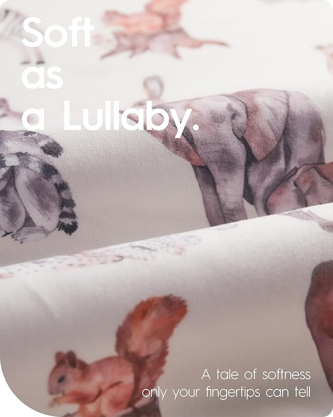 Bassinet Sheets for Baby Boy Girl, TotBasic Buttery Soft Universal Bassinet Fitted Sheet, Compatible with Halo, Mika Micky, Baby Delight, Dream On Me, Maxi COSI and More Bassinet Mattress(Ocean&Zoo)