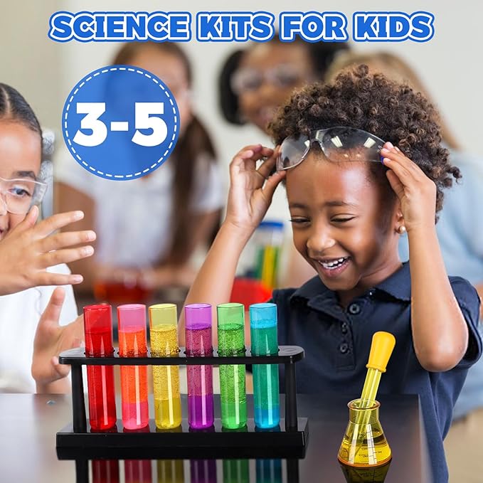 Test Tubes Dropper Beaker Set, Science Kits for Kids, Droppers Chemistry Set STEM Toys for Toddlers, Preschool Science Center Materials, Science Experiments for Kids 4-6 Homeschool Supplies