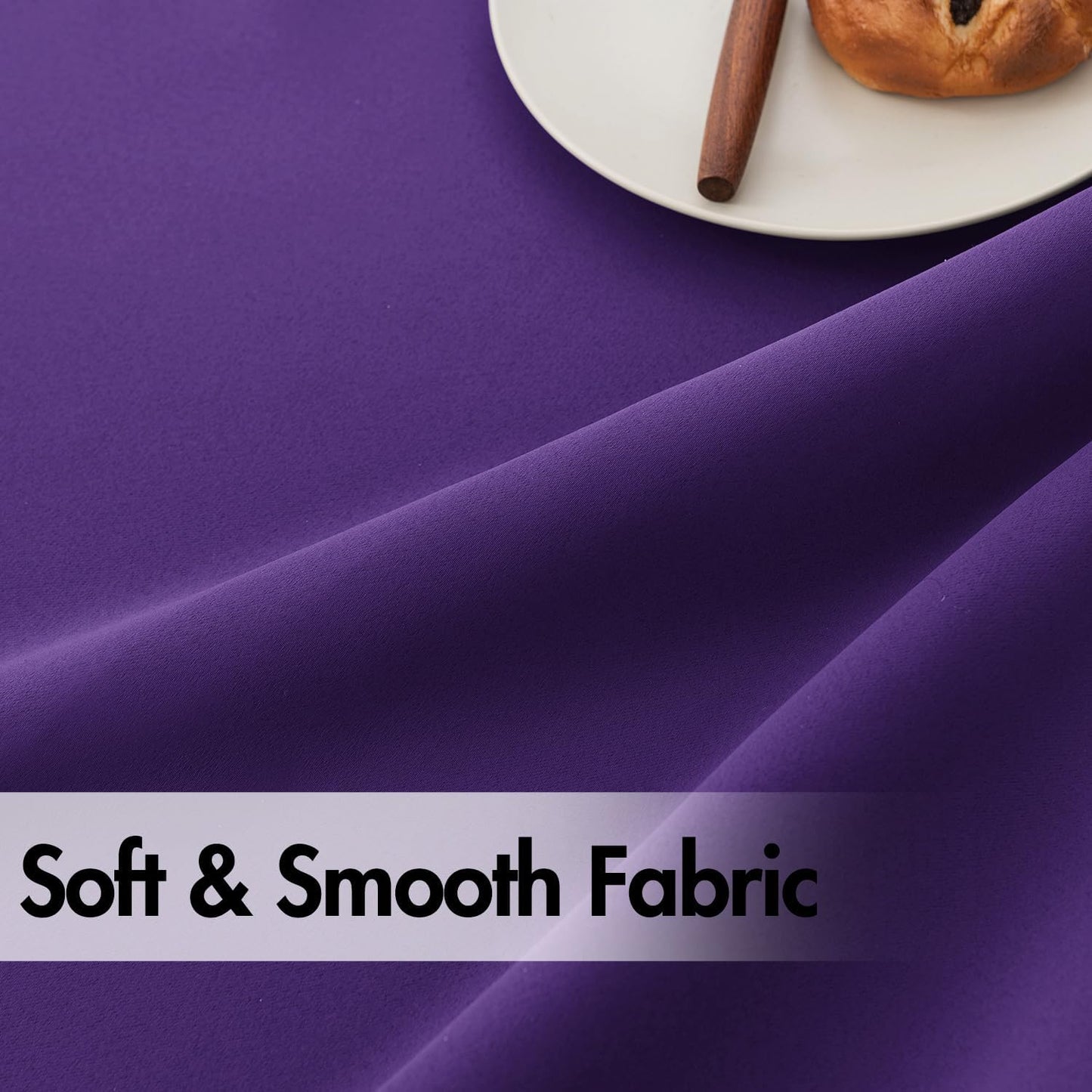 ANRODUO Back Tab Blackout Curtains for Bedroom Living Room, Rod Pocket Pinch Pleated Thermal Insulated Room Darkening Curtains 84 Inches Long 2 Panels, Purple, 42 x 84 Inch