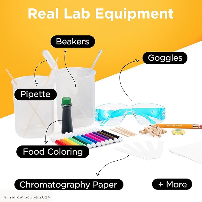 Paper Chromatopgraphy Science Kit for Kids, Toddler Activities, Preschool Learning Activities, STEM Kits for Girls and Boys, Educational & Fun for Ages 8 to 12