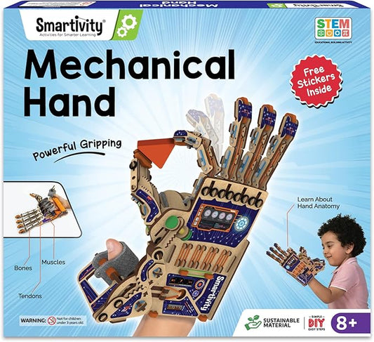 Smartivity DIY Robotic Mechanical Hand STEM Toy for Kids 8-9-10-11-12-13-14 Years Old | Parents Choice Award Winner I Birthday Gift for Smart Kids | Engineering Kit for 8-14 Years Old Boys & Girls