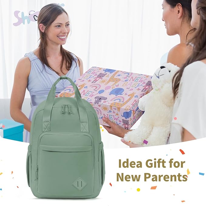 CEI-CEI Diaper Bag Backpack Large Baby Diaper Bag Water-resistant Travel Diaper Backpack for Boys Girls Newborn with Insulated Pockets, Changing Pad, Stroller Straps