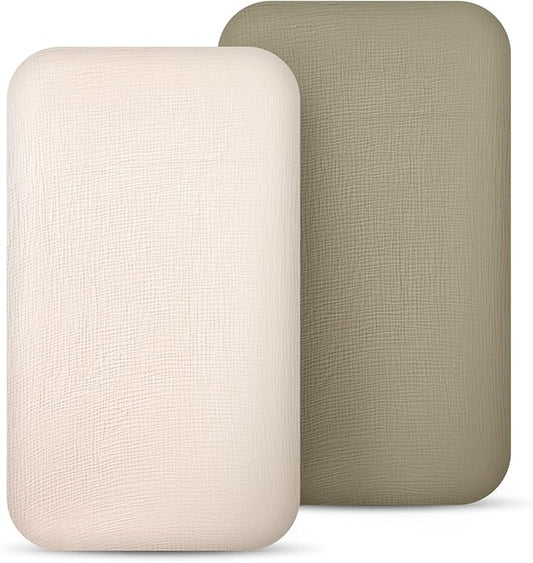 lulumoon Muslin Bassinet Sheets for Baby: Soft Bedside Sleeper Bassinet Fitted Sheets for Boys and Girls