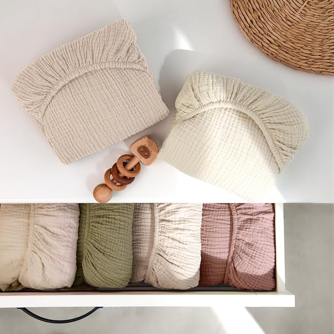 lulumoon Pack N Play Sheets: Soft & Breathable Playard Sheets for Boys and Girls - Fitted for Most Pack N Play and Playard Mattress