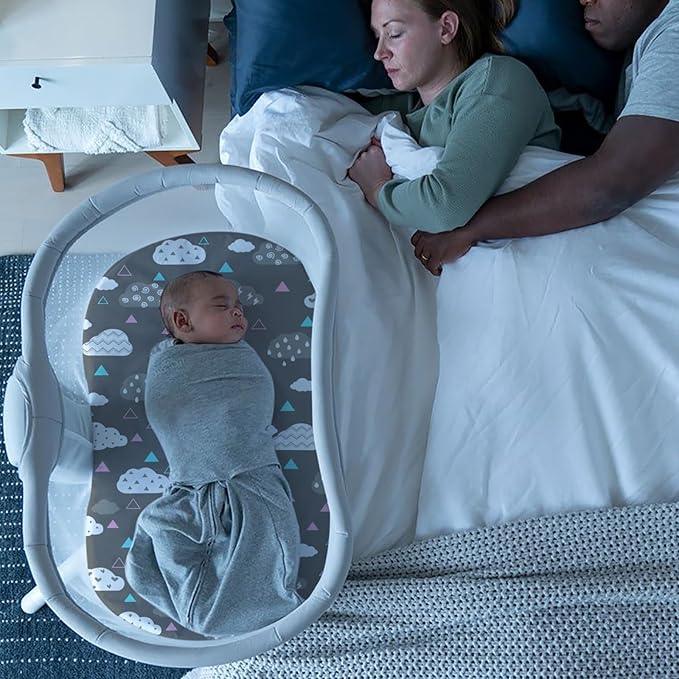 Stretch Fitted Bassinet Sheet Set BROLEX 2 Pack Cradle Sheets for Bassinet Pad/Mattress,Unisex Boys Girls,Ultra Soft,Whale Cloud