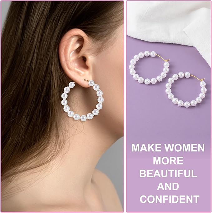 Pndeyo 280pcs Hypoallergenic Earring Beading Hoops, Metal Round Hoop Earrings Findings, Open Earring Wire Ring Accessories for Jewelry Making- Gold