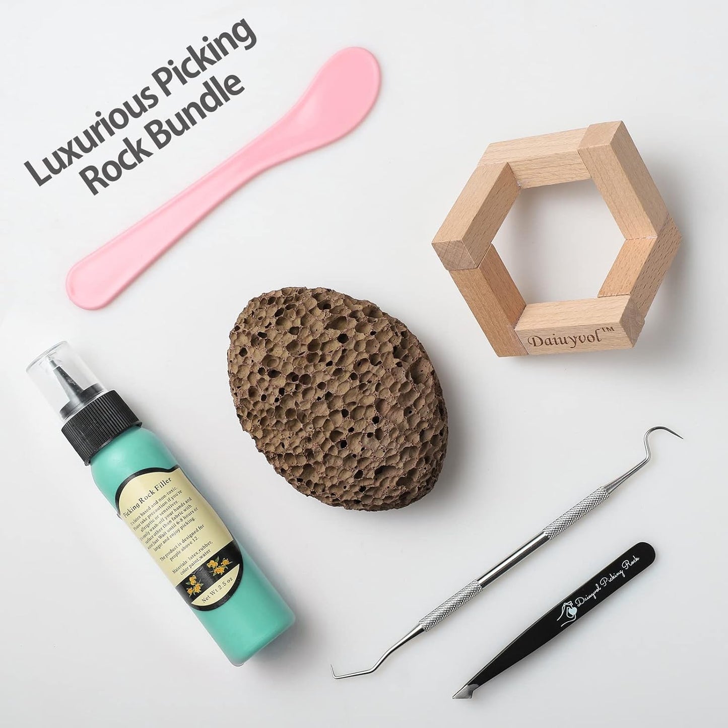 Fidget Picking Stone Kit for Anxiety Relief ADHD OCD Dermatillomania, Fidget Toys,Adult Fidget Toy for Anxiety Relief Therapy,Picking Peel Calming Stone,Fidget Toy Great Gift for Adults