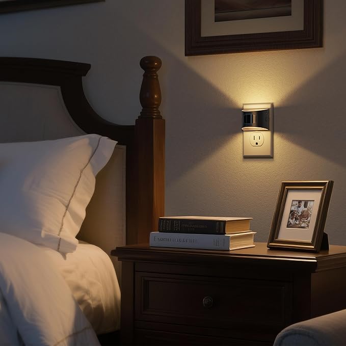 DORESshop LED Night Light[2 Pack], Night Lights Plug into Wall, 3 Mode Plug in Night Light with Motion Sensor, Dusk to Dawn Sensor, Nightlights for Adults, Bedroom, Bathroom, Hallway