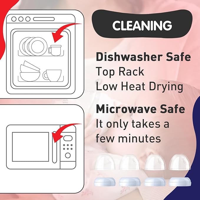 Philips Avent Baby Bottle Caps and Collar Accessories - Dome Caps, Nipple Rings for Natural Bottles - 4-Pack Replacement Kit