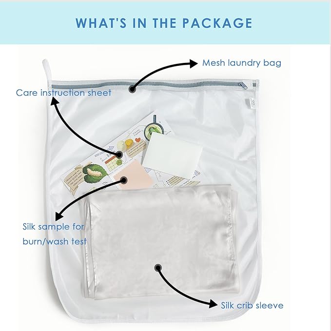 PROMEED Baby Silk Bassinet Sleeve, 23 Momme Pure Silk Cot Semi Sheet, Adjustable for All Standard Bassinet/Cradle/Cot/Crib Mattress (Light Grey)