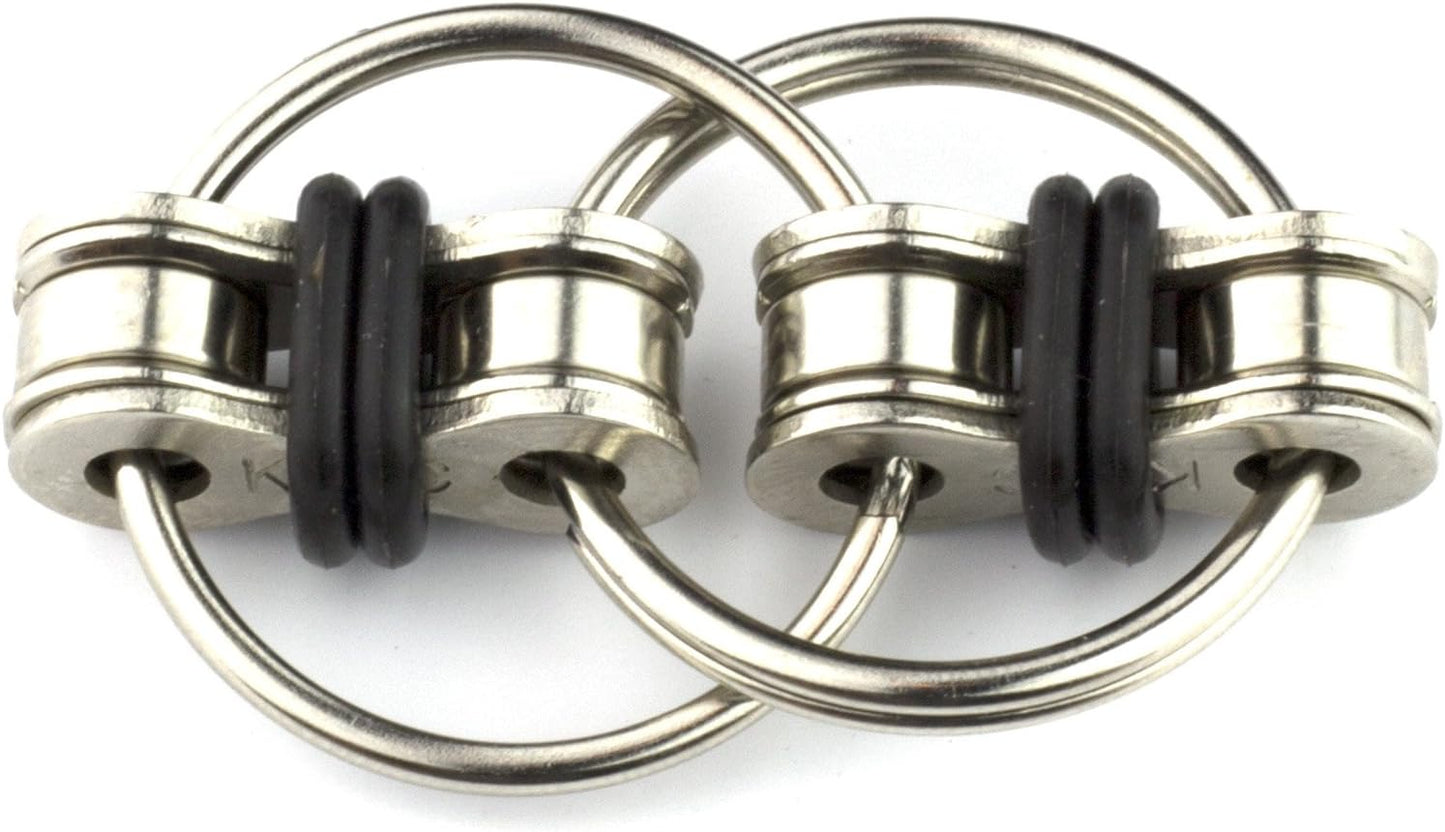 Tom's Fidgets Original Flippy Chain Fidget Toy - Perfect for ADHD, Anxiety, and Autism - Bike Chain Fidget Stress Reducer for Adults and Kids (1, Black)