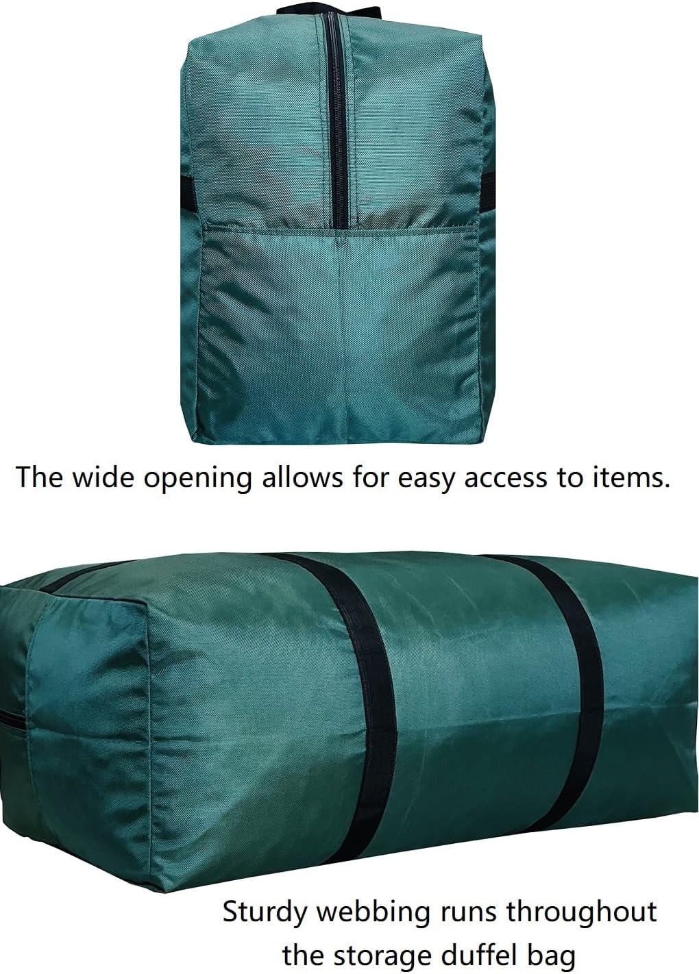 Extra Large Storage Duffle Bag with Zippers and Handles, Big Foldable Duffle Bag for Travel