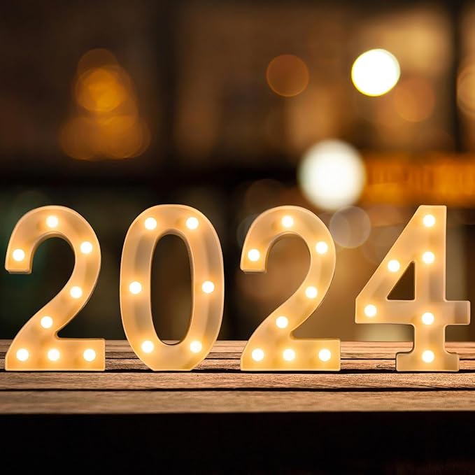 Foaky Rechargeable LED Letter Lights Sign Marquee Light Up Letters Sign for Night Light Wedding/Birthday Party Christmas Lamp Home Bar Decoration (4)