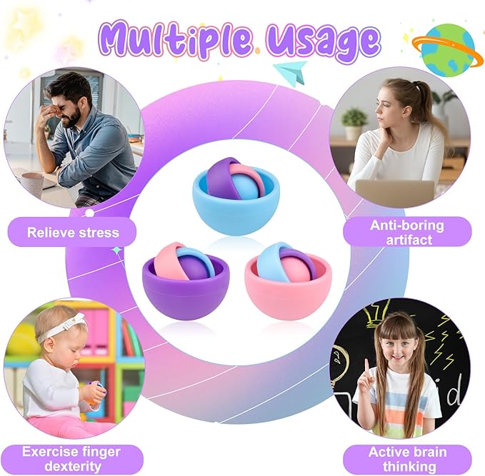 Fidget Toys Adults, Sensory Toys for Kids, Gift for Boys Girls Teens Halloween New Year Party Favors, ADHD Autism Stress Relief Finger Toy