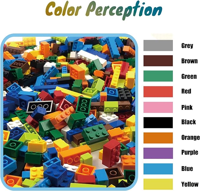 1500 Pieces Building Bricks, Classic Bulk Small Blocks, Classic Bricks Set Basic Building Blocks Compatible with All Major Brands