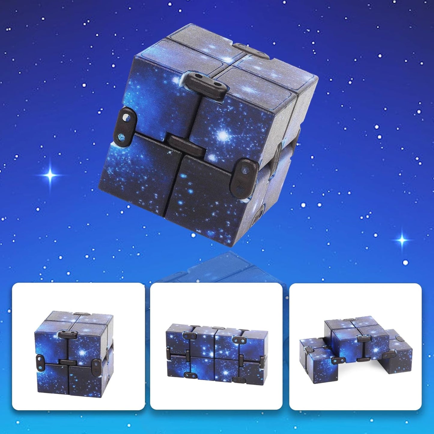 Fidget Infinity Cool Cube Toys: Fidget Toy Hand Held Magic Cubes Cool Stuff Gadgets Things Unique Birthday Gifts Boys Girls Kids Adults Anxiety Stress Relief Sensory Christmas Stocking Stuff Gift Toys