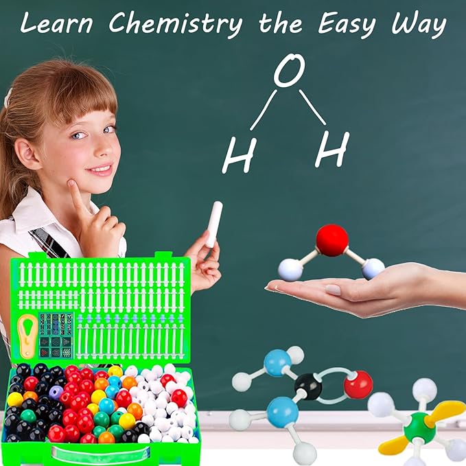 Chemistry Molecular Model Kit 452pc with C60,Educational Science Set Learning Chemistry Atoms,Bonds and Structures Teaching Aids School Supplies