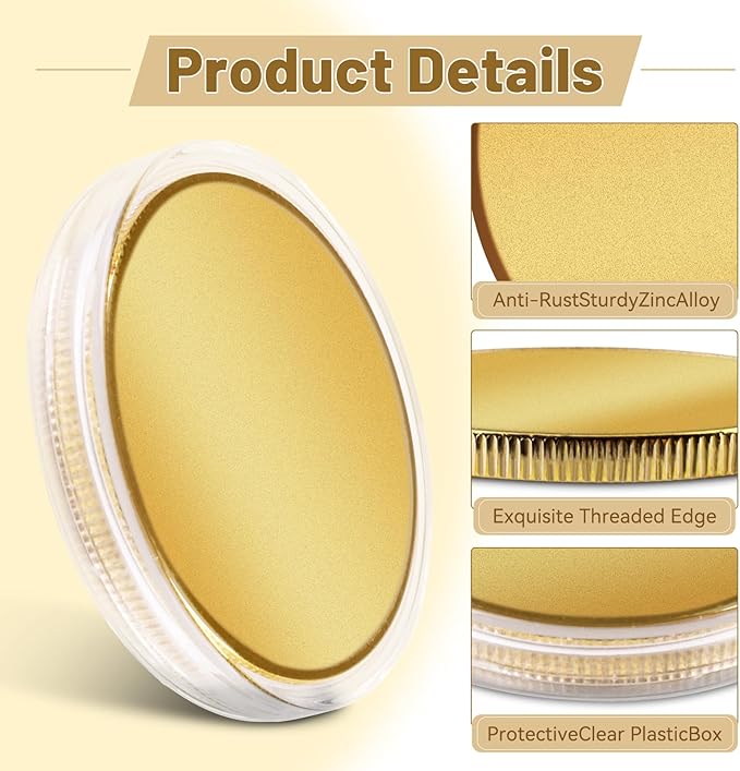 10PCS Brass Coin Blanks, 40×40×3mm Blank Challenge Coins with Acrylic Protection Box, Multipurpose Coin Blanks for Laser Engraving, Creative DIY, Travel Commemorative Collection, Bulk Craft Supplies