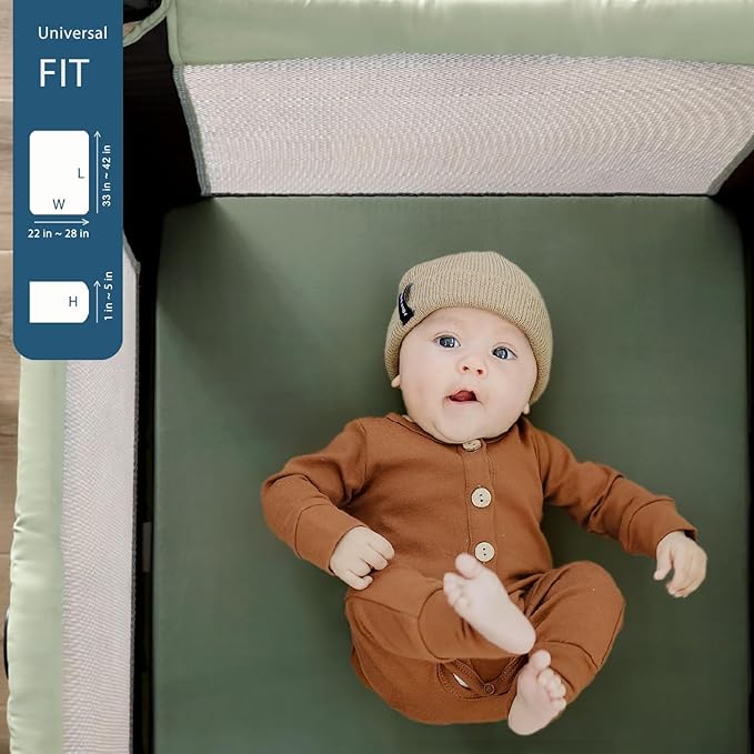 GRSSDER Pack n Play Sheets Fitted 3 Pack, Stretchy Ultra Soft Jersey Knit Pack and Play Sheets, Universal Fitted Portable/Mini Crib Mattresses Snug and Safe, Neutral Pattern of Cars Print