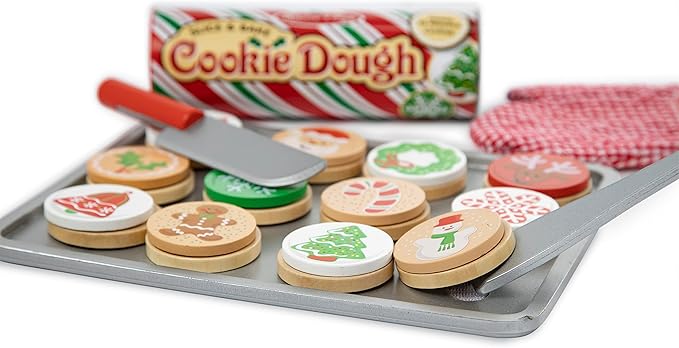 Melissa & Doug Slice and Bake Wooden Christmas Cookie Play Food Set