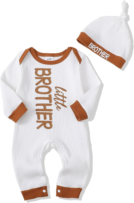NZRVAWS Baby Boy Clothes Preemie Infant Boy Bear Outfits Jumpsuit Bodysuit Letter Print Romper