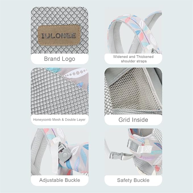 IULONEE Baby Carrier, Embrace Cozy 4-in-1 Infant Carrier Ergonomic Adjustable Holder Portable Convertible Front and Back Backpack Carry for Infants Toddlers Babies Girl and Boy 7-45 Pounds (Blue)