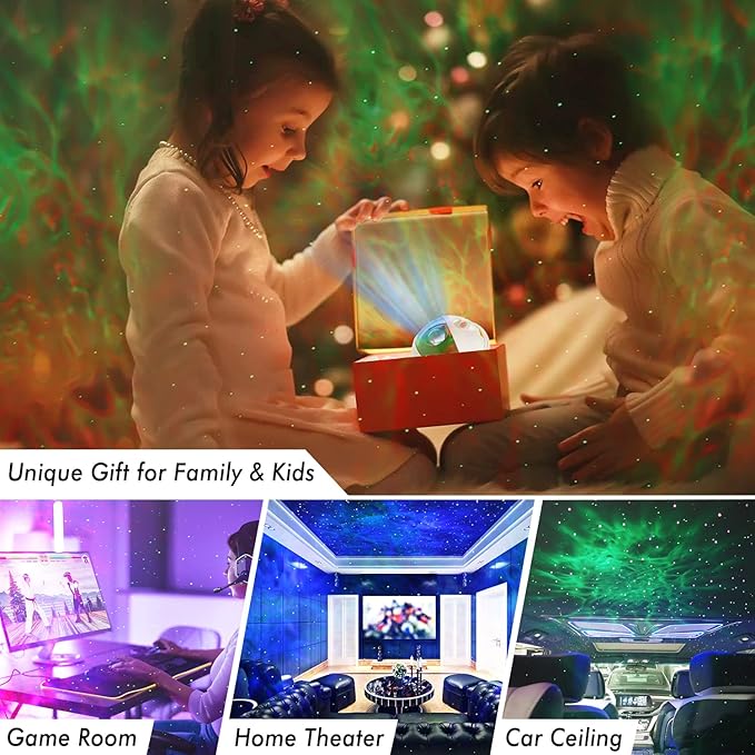 Galaxy Light Projector for Kids and Adults - Astronaut Night Light for Bedrooms and Playrooms - Star Ceiling Decoration