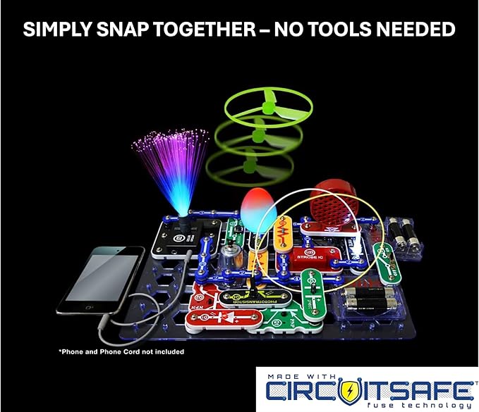 Snap Circuits Light Electronics Exploration Kit | Over 175 Exciting STEM Projects | Full Color Project Manual | 55+ Snap Circuits Parts | STEM Educational Toys for Kids 8+
