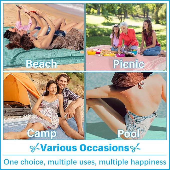 Oversized Turkish Beach Towel Blanket XXL Cotton Sandproof Towels Boho Woven Extra Large Big Sand Free Giant Throw Thick Blankets Huge Quilt XL Picnic Camping Necessities Cloud For Adult Gifts Beige