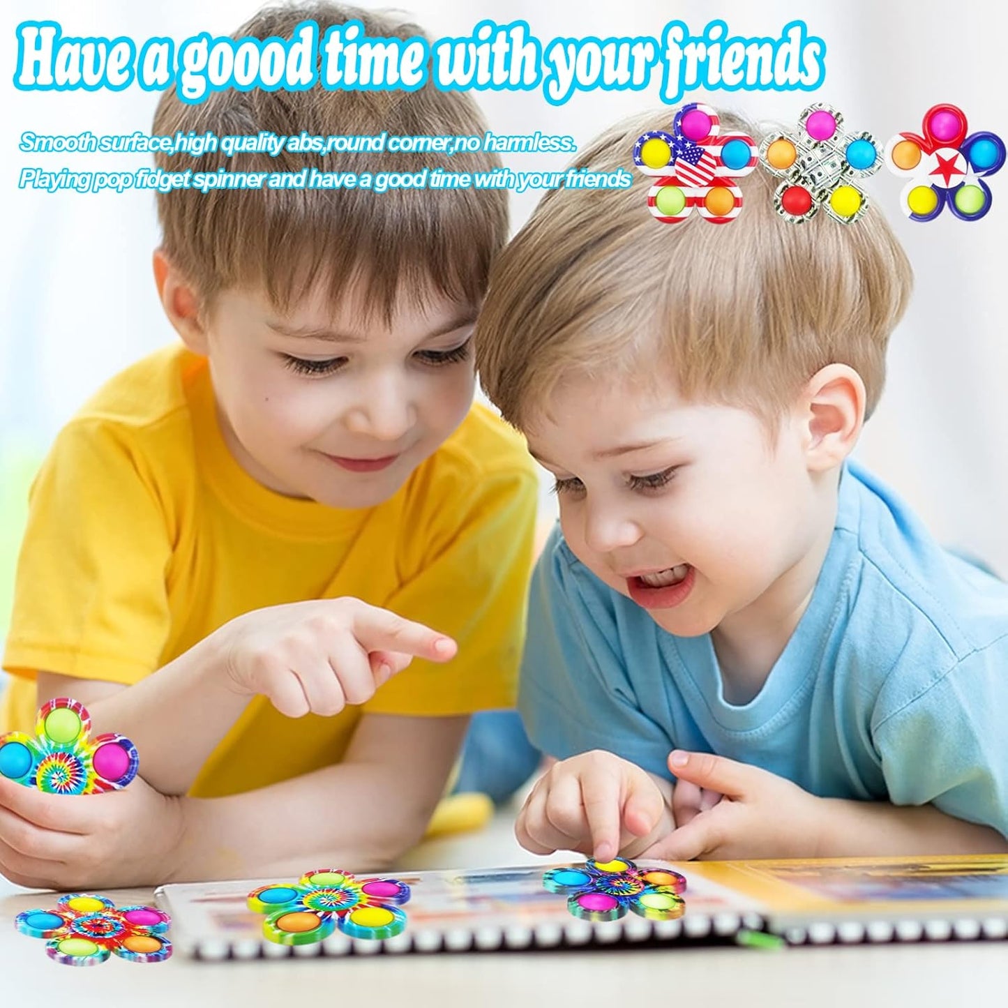 30 Fidget Spinners Toys, Party Favors Gifts for Kid,Pop Fidget Spinner Pack Bulk, Little Sensory Fidget Toys Pack, Classroom Prizes for Girls Boys Students