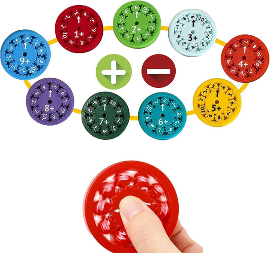 Math Fidget Spinner, Math Fact Fidget Spinners, Math Fidget Toy, Math Learning & Education Toys Game (Add Or Subtract 9pcs)