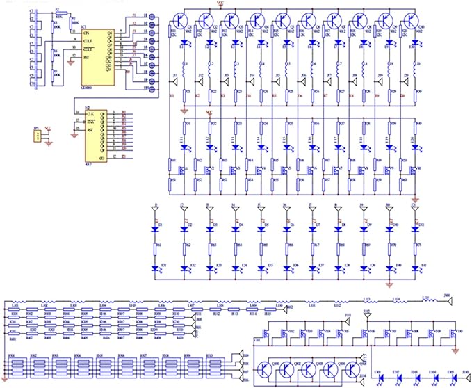 Soldering Practice Kit DIY Two-sided SMT 3-row White Red LED SMD Circuit Kit Learn Soldering Kit For Beginners
