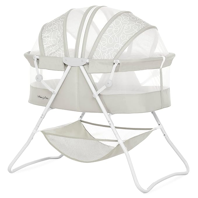 Karley Bassinet for Newborns | Award-Winning 2021 National Parenting Product & Mom’s Choice Winner | Portable Lightweight Bassinet with Adjustable Canopy, Dual-Sided Mattress & Storage Bag
