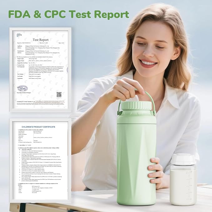 22oz Portable Breast Milk Cooler Bottle-Breastmilk Chiller for Outdoor Travel Mom, Keeps Milk Fresh Cooling for 24 Hours,Breastfeeding Essentials with 2pcs Bottle for Breastmilk Storage