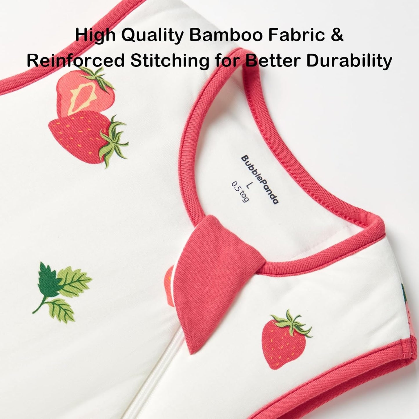 BubblePanda Rayon Made from Bamboo Sleep Sack 18-24 Months 0.5 Tog Soft Lightweight Toddler Sleep Sack 2t for Babies 2-Way Zipper Wearable Blanket Baby 18 Months